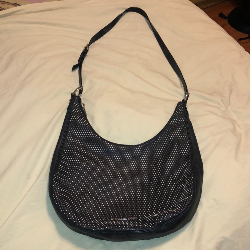 Michael Kors black leather purse